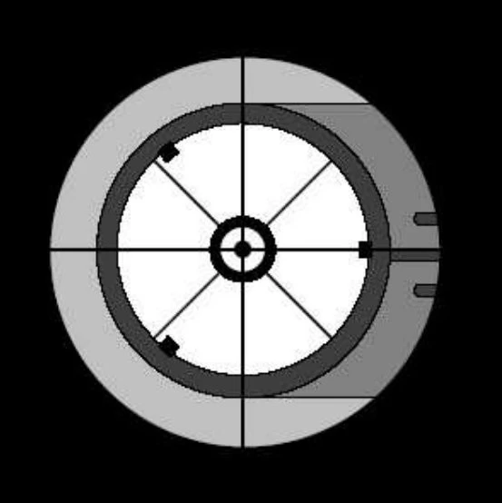 Jusztirozás kollimációs okulárral főtükör közepének megjelölése nélkül Jusztirozás kollimációs okulárral főtükör közepének megjelölése nélkül