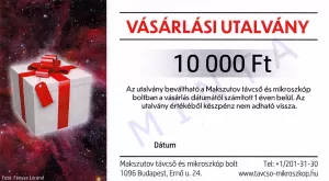 Vásárlási utalvány 10 000 Ft értékben
